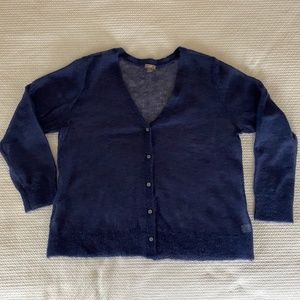 J.Jill  Featherweight, Blue, V-neck Cardigan